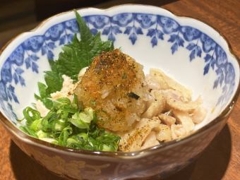 地鶏の皮ぽん