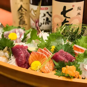 6000 yen Creative Seafood Year-End Party Course [2-hour all-you-can-drink included] [Fish dishes and seasonal vegetables]