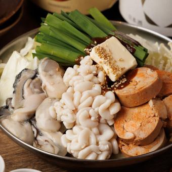 牡蠣屋の痛風鍋コース 全7品 2時間飲み放題付き