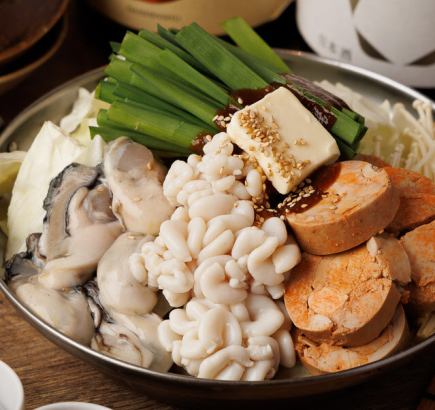 牡蠣屋の痛風鍋コース 全7品 2時間飲み放題付き