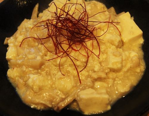 White mapo tofu made with Fushimiya's tofu