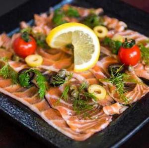 三文魚生牛肉片