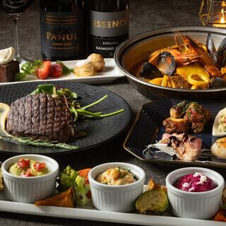 【Xmas 한정 12/23~25☆캔들 나이트】국산 소 필레 고기의 스테이크를 즐길 수 있는 호화 코스 전 5품