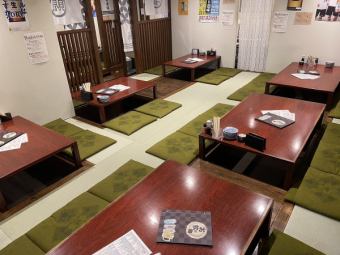 3～5名様までOKの2階掘りごたつ席。