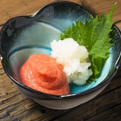 Mentaiko with grated radish