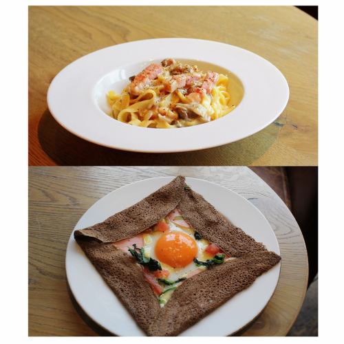 ガレット＆パスタ