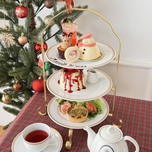 【第1部11:45～(11/25～12/25限定)】 MERANGE De SHUHARIクリスマススペシャルハイティーセット