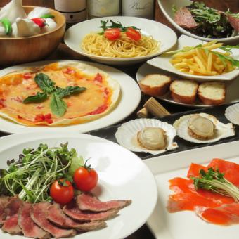 ◆みんなで楽しむエブリワンコース(ノンシュリンプ)◆全8品&2時間飲み放題付(L.O30分前)6000円