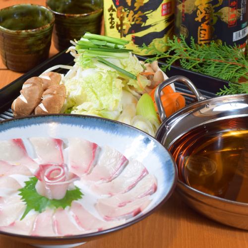 【旬鮮コース】自慢の逸品★旬魚しゃぶしゃぶ!!3時間飲み放題 8品 6.000円 生ビール・日本酒付◎