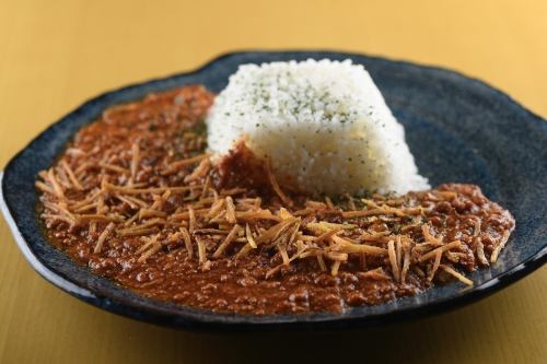 Spice keema curry with minced Kumamoto red beef cartilage