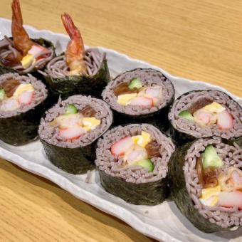 Shrimp tempura soba roll