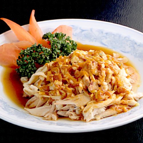 Steamed chicken with sesame sauce