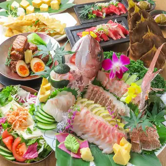 [Back by popular demand! Includes 2 hours of all-you-can-drink] A luxurious course featuring sea bream sashimi, domestic beef carpaccio, and exquisite meat sushi! (8 dishes in total)