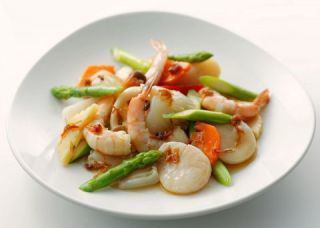 海鮮八宝菜のXO醤炒め