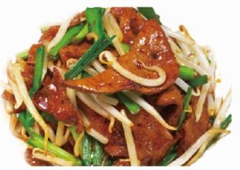 ニラレバ、回鍋肉、豚肉とキクラゲの玉子炒め