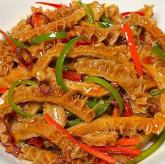 ハチノスの四川炒め