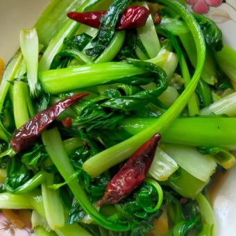 小松菜の辛味炒め