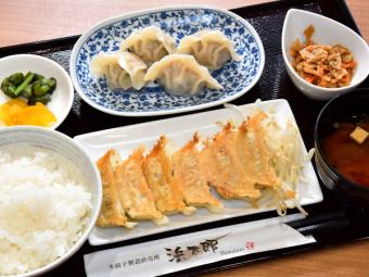 焼水餃子定食