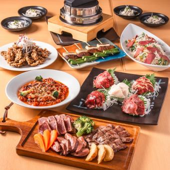 飲み放題付【馬肉堪能コース】お手軽☆前菜・焼き物・馬刺し・ご飯物など〈全5品〉5000円(税込)