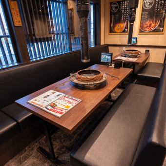 Seats are spaced close together, making it perfect for small gatherings!