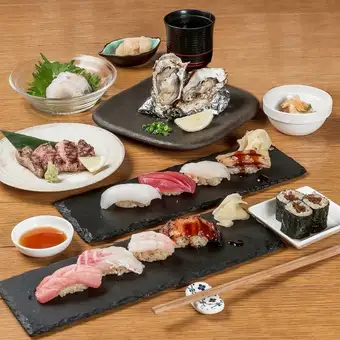 【寿司・牡蠣・和牛コース 8,000円】寿司と当店自慢の牡蠣やステーキをバランスよく堪能