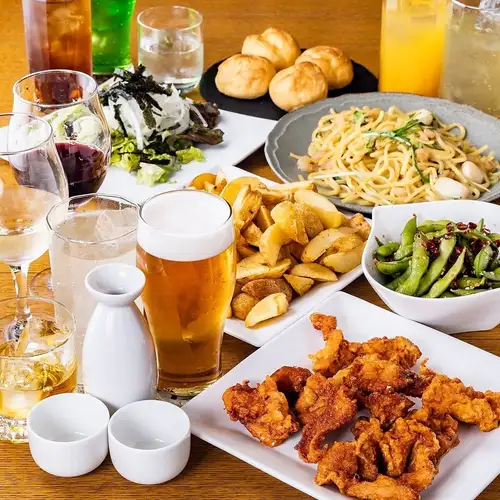 【カジュアル宴コース】二次会に最適！唐揚げや塩焼きそば、ポテトなど軽めの全6品★2時間飲み放題付