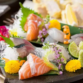 【飲み放題付】旬の食材や金沢直送の鮮魚が味わえる1番人気の「げんげコース」