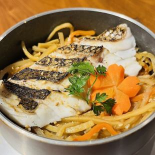 Red sea bream and stir-fried rice pot
