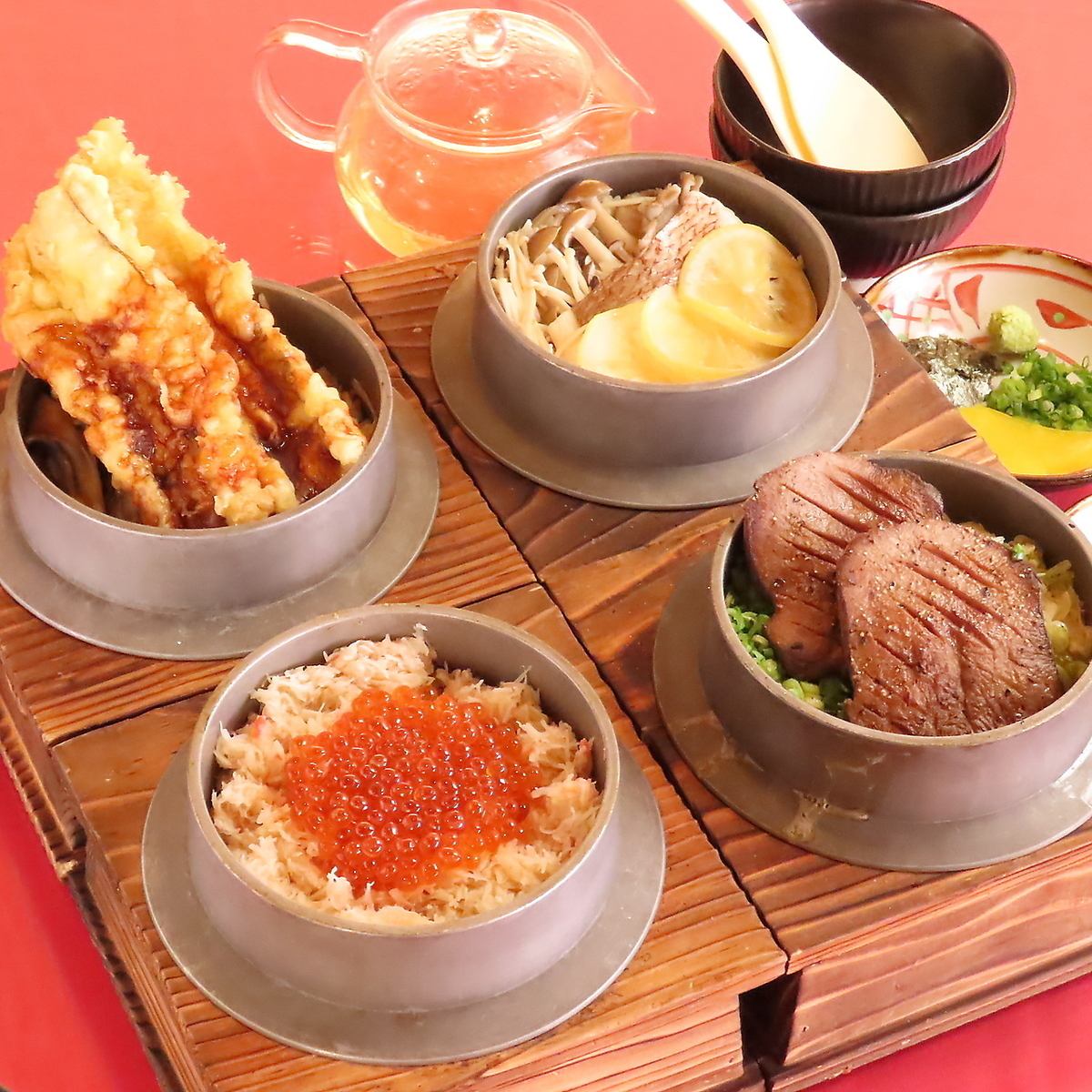 名物の釜飯はランチタイムでもお召し上がりいただけます◎