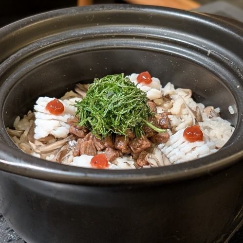 鱧と和牛の釜飯ご飯