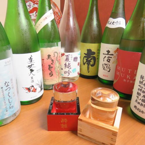 We have a large selection of Tosa local sake that goes well with fish.