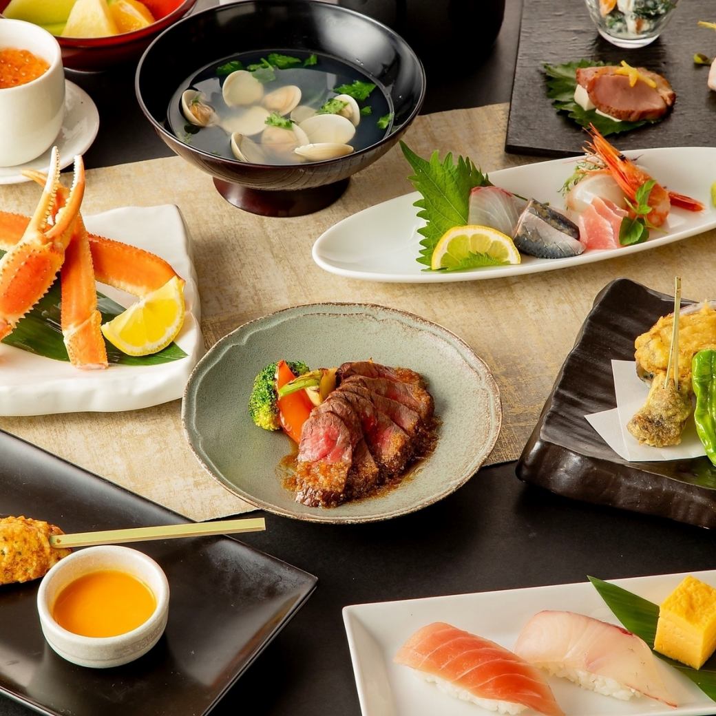 贅沢なこだわり料理の数々が味わえるコースも多数ご用意！