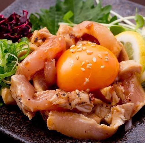 A dish recommended by the manager ♪ [Morning chicken roasted yukhoe]