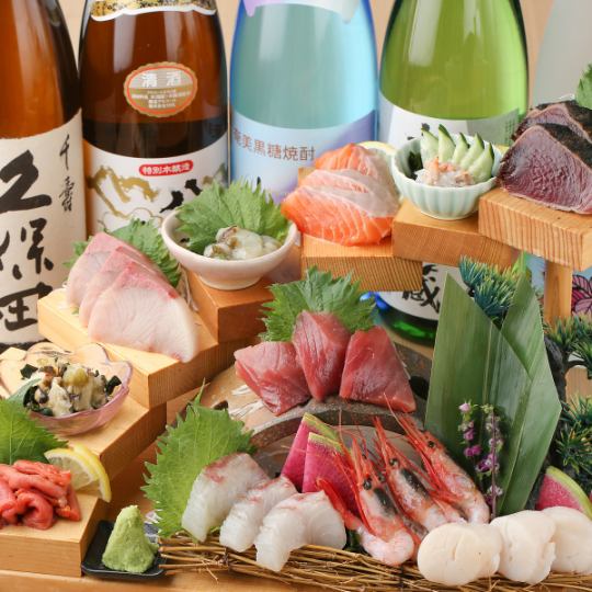 最受歡迎的生魚片拼盤 ◇我們對海鮮非常有信心！菜單上有超過100種菜餚+600種飲料！