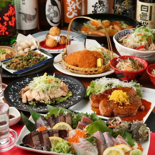 For welcome parties and spring banquets [Very lively course] Angus beef steak / 6 kinds of sashimi / Hokkai chicken nanban, 11 dishes total, 5,000 yen