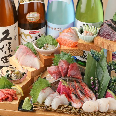 與親人一起用餐。在私人房間享用廣島的海鮮。