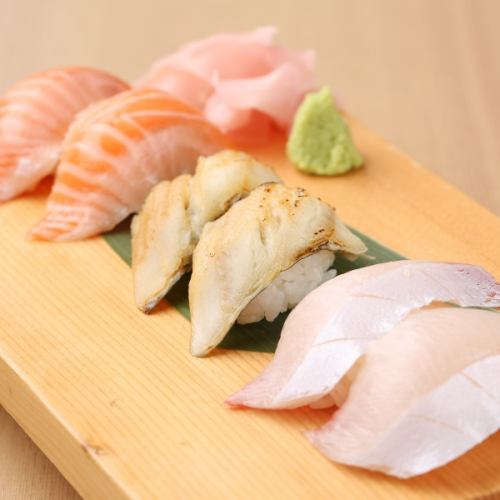 Nigiri sushi 3 types 6 pieces