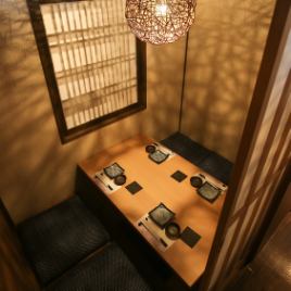 There is also a private room for couples ♪ Since it is a completely private room, please enjoy a meal slowly in a space only for two people.