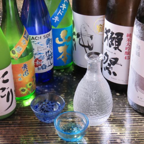 Sake is prepared on a weekly basis