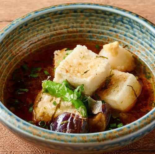 Deep-fried tofu with mochi