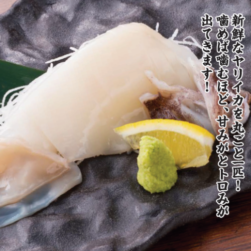 One squid sashimi, a specialty of Saga