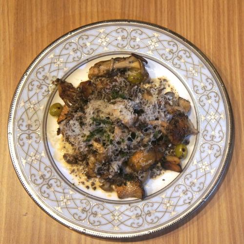 Sautéed domestic mushrooms, chestnuts and ginkgo nuts