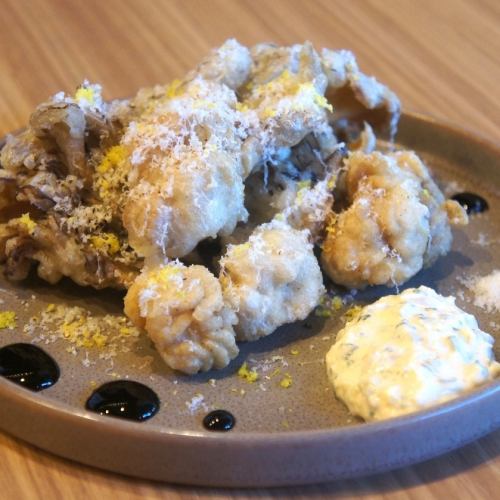 北海道産白子と舞茸のフリット