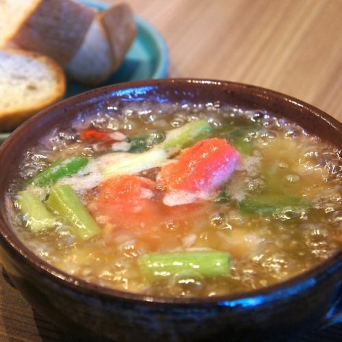 Spear squid, cod roe and yam ajillo