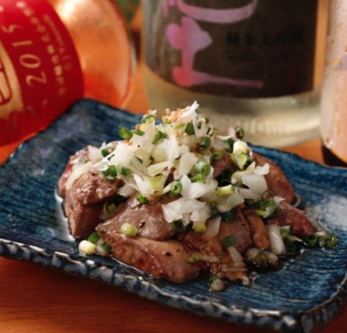 Grilled fatty white liver