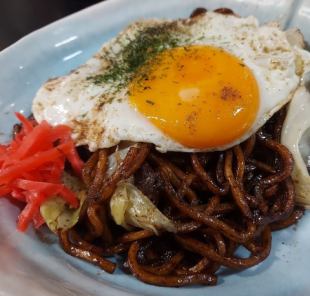 Thick noodle fried soba
