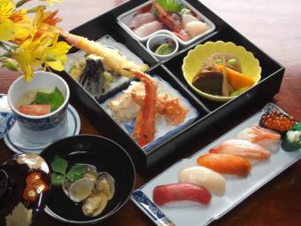 寿司御膳B 出前価格7600円より。店内価格7800円より。 要予約