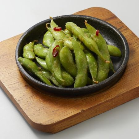 鉄板ぺペロン枝豆