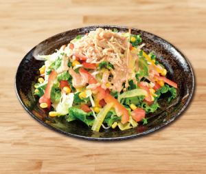 蒸し鶏と9種の彩り野菜のつぼ八サラダ