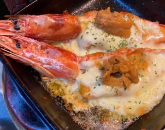 赤えびの雲丹チーズ焼き(一尾)